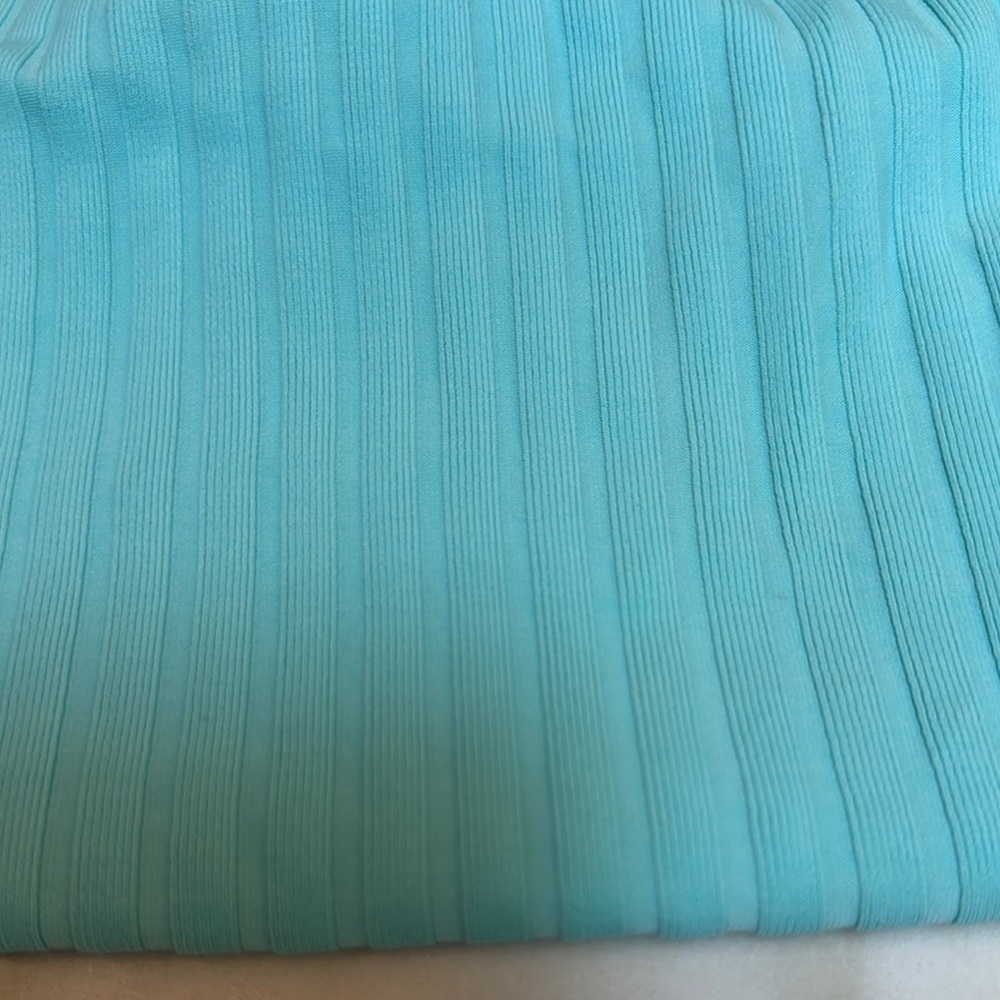 Light Blue Ribbed Swimsuit - Picture 5 of 5